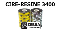 Ruban cire/résine 3400 imprimante ZEBRA
